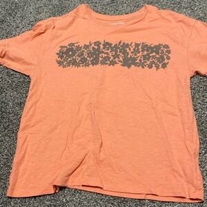 orange/ peach hawaiian american eagle top size xs